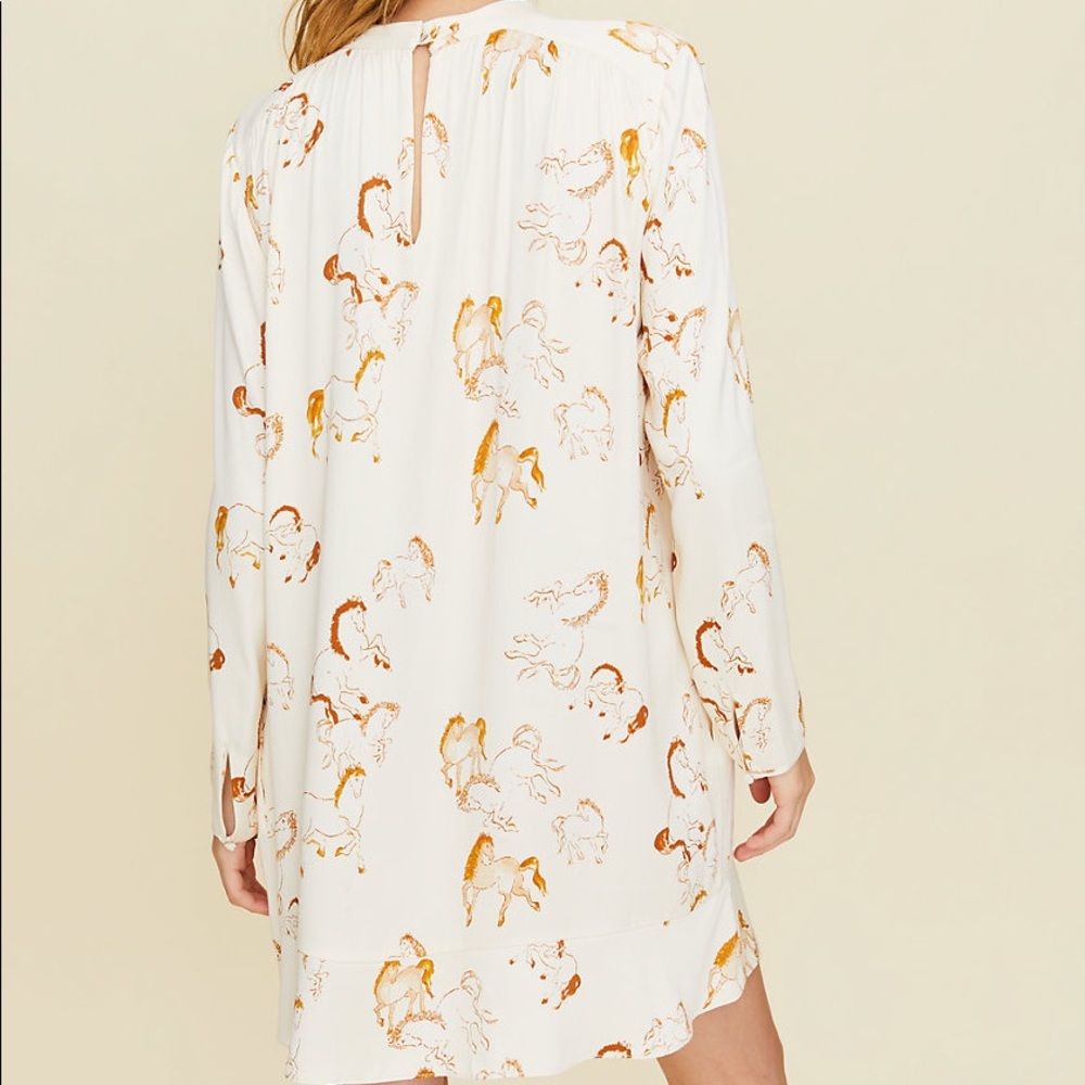 Aritzia Little Moon Horses Print Honeysuckle Dress - Picture 3 of 10